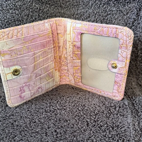 Brahmin Blush and Gold Embossed Wallet - Picture 3 of 3